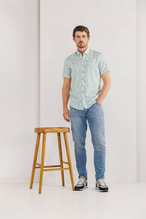 State of Art shirt ss print twill